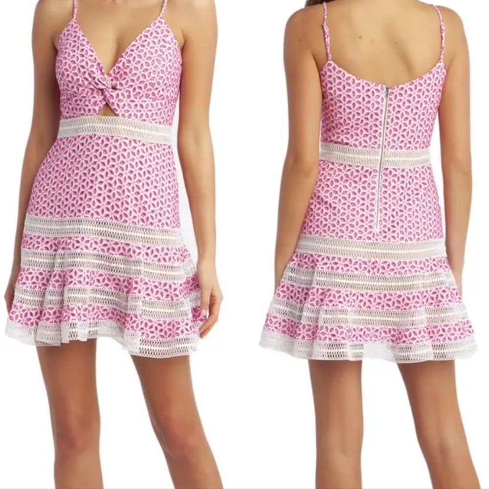 Bardot Coquette Camille Fit and Flare Lace Detail Mini Dress Revolve - Picture 7 of 11